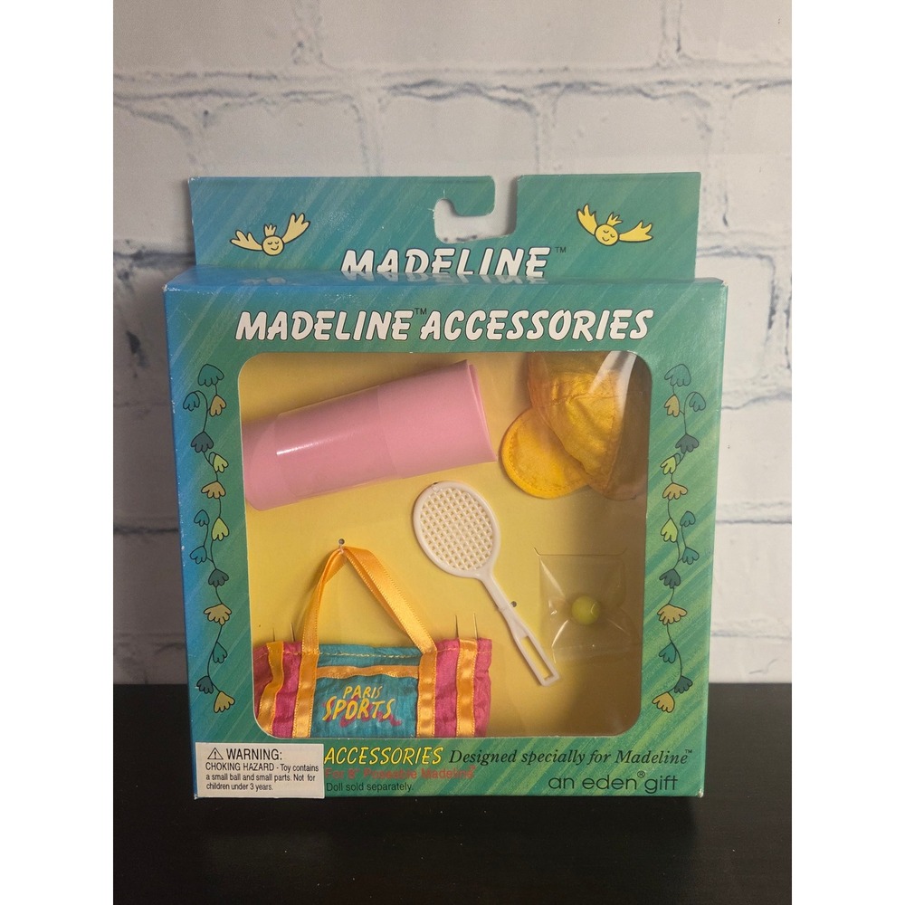 Madeline Accessories Paris Sports Set Eden Gift 8 Inch Doll Tennis Gym Mat NIB